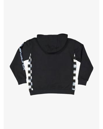 Sudadera con capucha Quiksilver Checkers Youth Negra para niños de 8 a 16 años