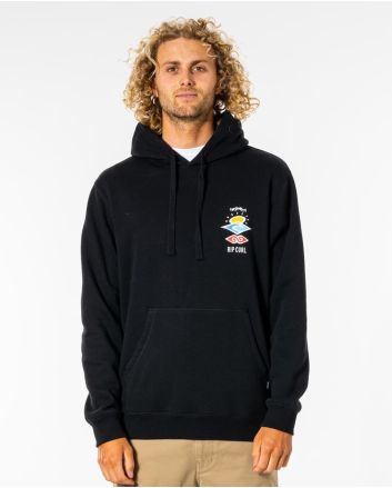 Hombre con polar de capucha Rip Curl Search Icon negro 