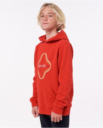 Niño con sudadera de capucha Rip Curl Surf Revival roja