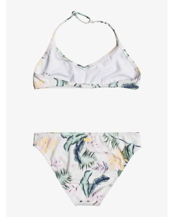Conjunto Bikini Roxy Lovely Senorita blanco floral para niña 8 a 16 años
