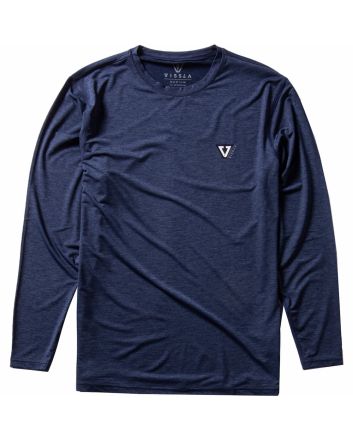 Camiseta de protección solar de manga larga Vissla Twisted Eco LS Rashguard azul marino oscuro jaspeado para hombre