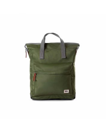 Mochila vegana mediana Roka Bantry B Sustainable Nylon verde aguacate 