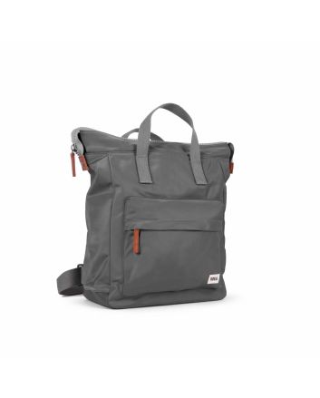 Mochila Mediana Vegana Roka Bantry B Sustainable Nylon Gris Grafito 