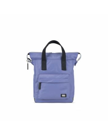 Mochila pequeña Roka London Bantry B Sustainable Nylon Black Label Dusted Peri Malva