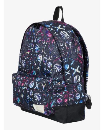Mochila pequeña Roxy Sugar 16L gris oscuro Surf Letterin para mujer