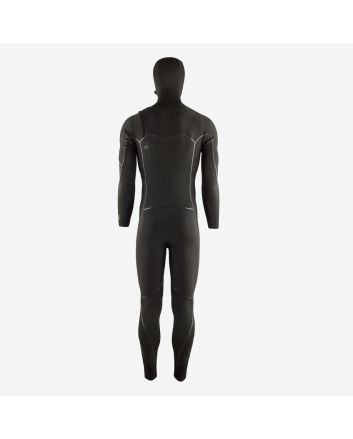 Traje de neopreno con capucha y cremallera en el pecho Patagonia R3 Yulex Front Zip Hooded negro para hombre