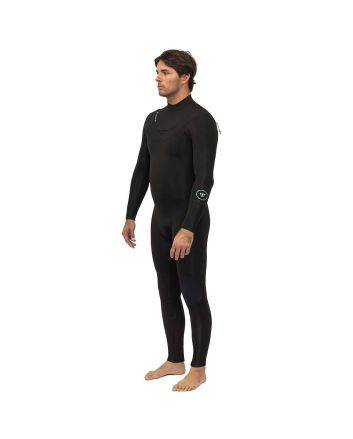 Hombre con Neopreno de surf Vissla New Seas 4/3mm V-Zip Negro 