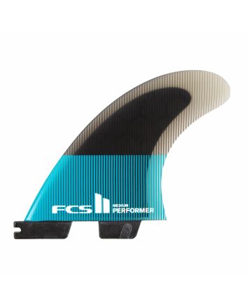 Quillas para tabla de surf FCS Performer Performance Core Quad-fins turquesa y negra Talla L