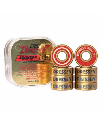 Pack de 8 Rodamientos para Skate Bronson Speed Co. Eric Dressen Pro Bearings G3