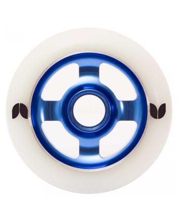 Rueda para patinete Blazer Pro Stormer 4 Spoke Aluminium blanca y azul 100mm 88a