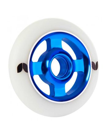 Rueda para patinete Blazer Pro Stormer 4 Spoke Aluminium blanca y azul 100mm 88a