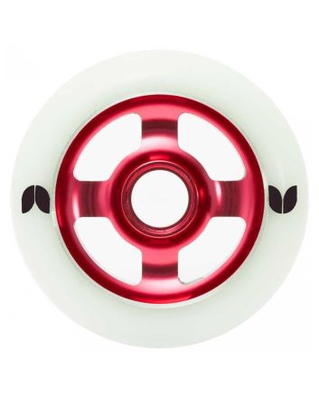Rueda para patinete Blazer Pro Stormer 4 Spoke Aluminium blanca y roja 100mm 88a