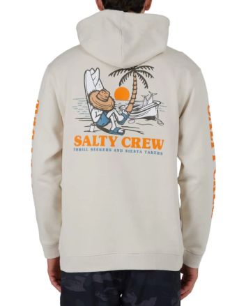 Hombre con sudadera de capucha Salty Crew Siesta Blanco Hueso