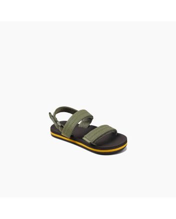 Sandalias Reef Little Ahi Convertible verdes y marrones para niño