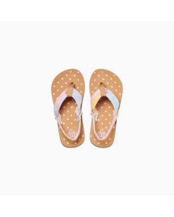Sandalias Reef Little Ahi Watercolor marrones para niña