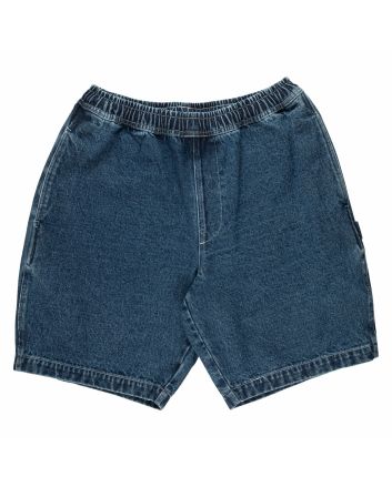 Hombre con pantalón corto vaquero elástico Santa Cruz Painters Short Azul
