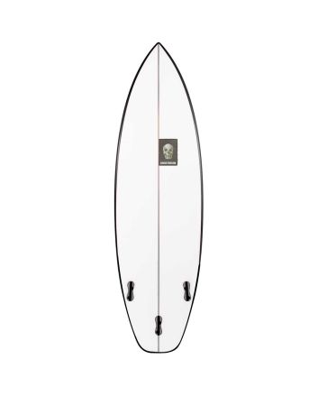 Tabla de Surf Shortboard Chris Christenson OP2 5'11" blanca y negra 31,21Litros FCS II Squash Tail Thruster