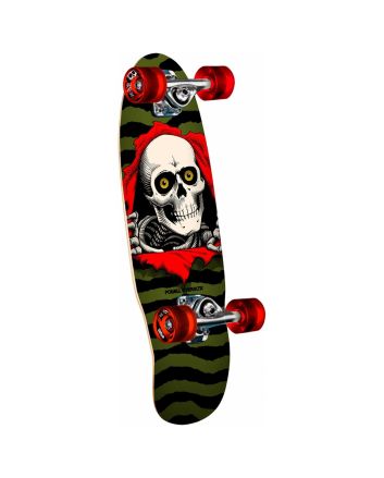 Skate Completo Cruiser Powell Peralta Micro Mini Ripper 7.5" x 24" verde oliva 