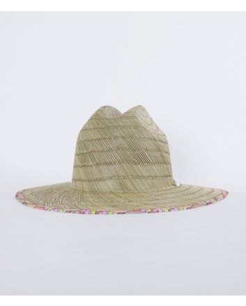 Sombrero protector de paja Hurley Diamond Straw Hat Magic Ember para mujer