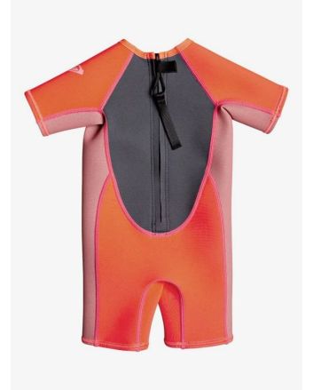 Traje de surf de primavera con manga corta Roxy Syncro 1.5mm para bebés 3 a 18 meses en color coral