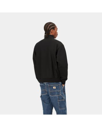Hombre con sudadera de media cremallera American Script Sweat Negra