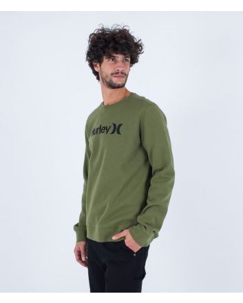 Hombre con Sudadera Hurley One and Only Seasonal Crew verde 