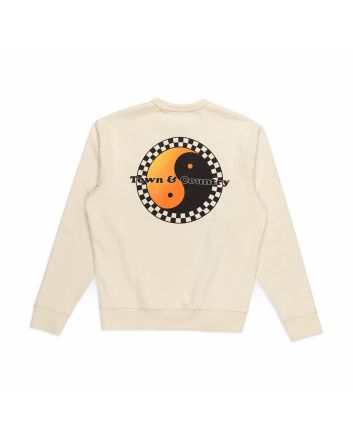 Sudadera Town and Country Surf Designs Pearl Crew Fleece Natural para hombre