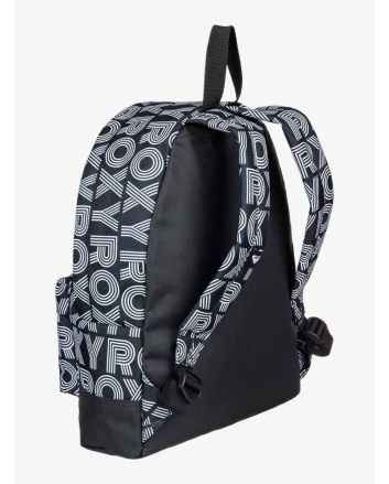 Mochila pequeña Roxy Sugar Baby Printed 16L negra lateral