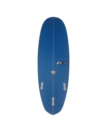 Tabla de surf híbrida evolutiva Full and Cas The Muffin 6'8 43 Litros blanca y azul FCS II Thruster 