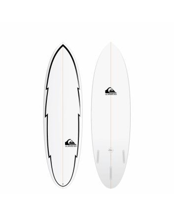Tabla de Surf Shortboard Quiksilver Discus 6'6 45,3L Blanco-Negro Futures 