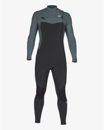 Traje de surf con cremallera en el pecho Billabong 5/4mm Revolution Antique Black para hombre