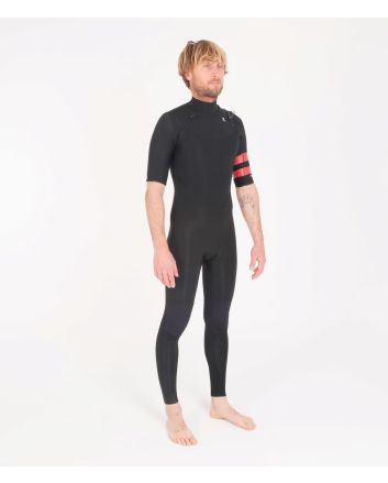 Traje de surf con cremallera en el pecho y manga corta Hurley Advantage 2/2mm negro Fullsuit para hombre 