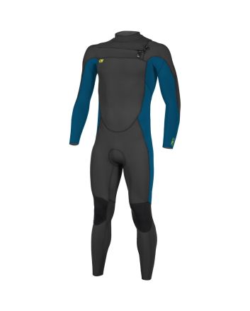Traje de neopreno con cremallera en el pecho O'Neill Youth Ninja 5/4mm negro y azul para chico
