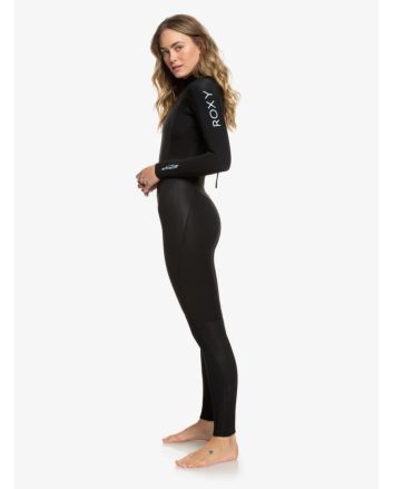 Mujer con Traje de Surf con cremallera en la espalda Roxy 4/3mm Prologue Negro 