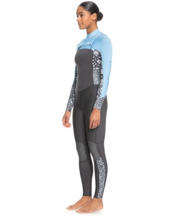 Mujer con neopreno con cremallera en el pecho Roxy Swell Series 5/4/3mm Jet Boy Blue