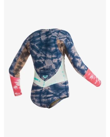 Traje de surf de una pieza con manga larga Roxy Wash Capsule 1mm azul para niña