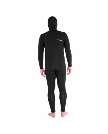 Hombre con Traje de neopreno con capucha y cremallera en el pecho Volcom Modulator 4/3mm negro 