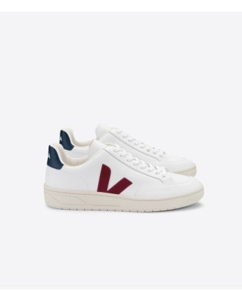 Zapatillas de cuero Veja V-12 Leather Marsala Nautico Unisex