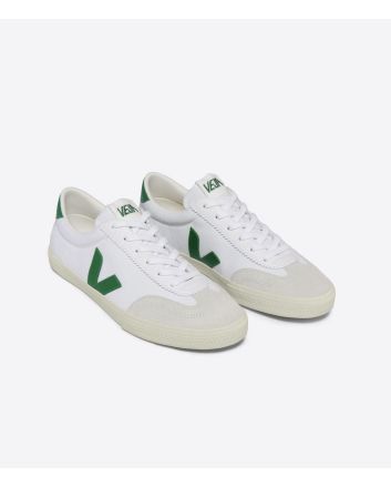Zapatillas Veja Volley Canvas color Blanco y Verde Esmeralda Unisex