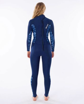 Neopreno con cremallera en la espalda Rip Curl Dawn Patrol 5/3 Back Zip azul para mujer frontal