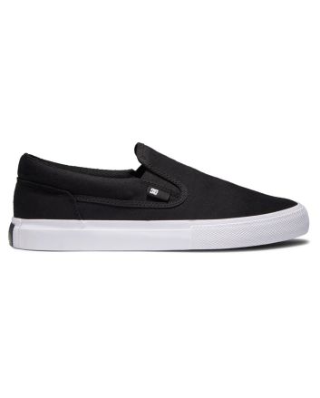 Zapatillas sin cordones DC Shoes Manual negras y blancas para hombre