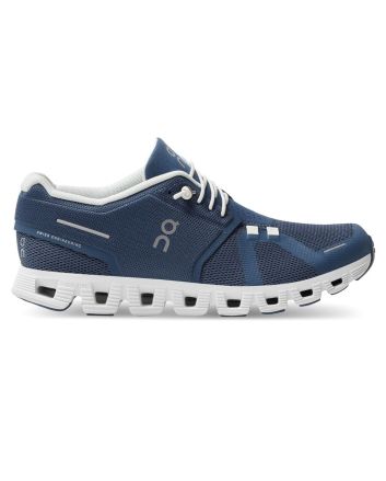 Zapatillas On Running Cloud 5 azul vaquero y blanco para mujer 