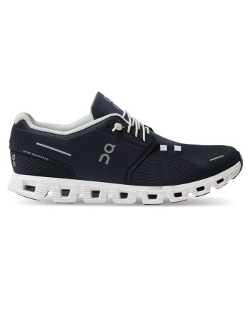 Zapatillas On Running Cloud 5 azul marino y blanco para hombre