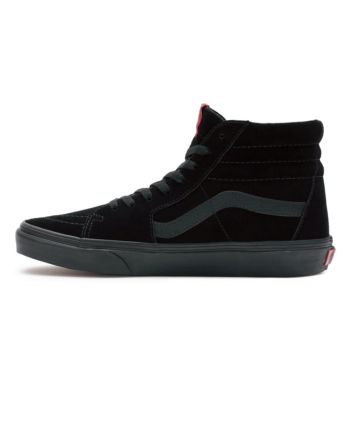 Zapatillas Vans de caña alta SK8-Hi de ante en negro con banda lateral sidestripe negra Unisex