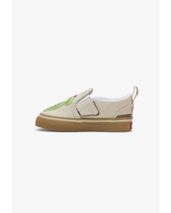 Zapatillas Vans Slip-On Cactus Beige y Verde para bebé 1 a 4 años