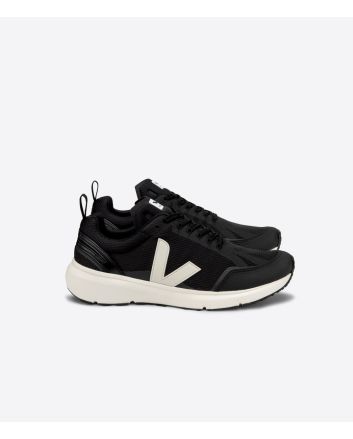 Zapatillas Ecológicas Veja Condor 2 Alveomesh Black Pierre negras con detalles en beige Unisex