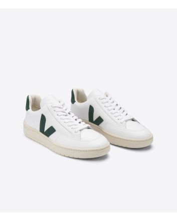 Zapatillas ecológicas Veja V-12 Leather Extra White Cyprus 