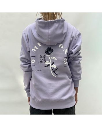 Sudadera con capucha y cremallera Mission Logo Rose Lavanda Unisex