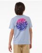 Niño con camiseta de manga corta Rip Curl Wetsuit Icon Kids Azul espalda