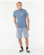Hombre con Camiseta de manga corta Rip Curl Search Icon Azul Bluefin ajuste estándar
